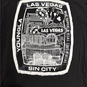 YoungLA Black Sin City Graphic Tee - worn once